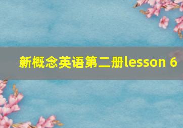 新概念英语第二册lesson 6